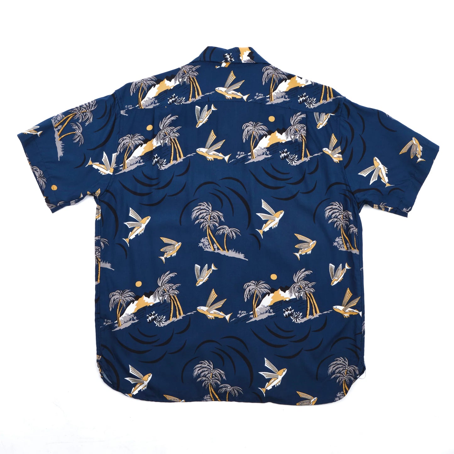 Dean Double Pocket SS Shirt - Navy Flying Fish - DUNE + SALT