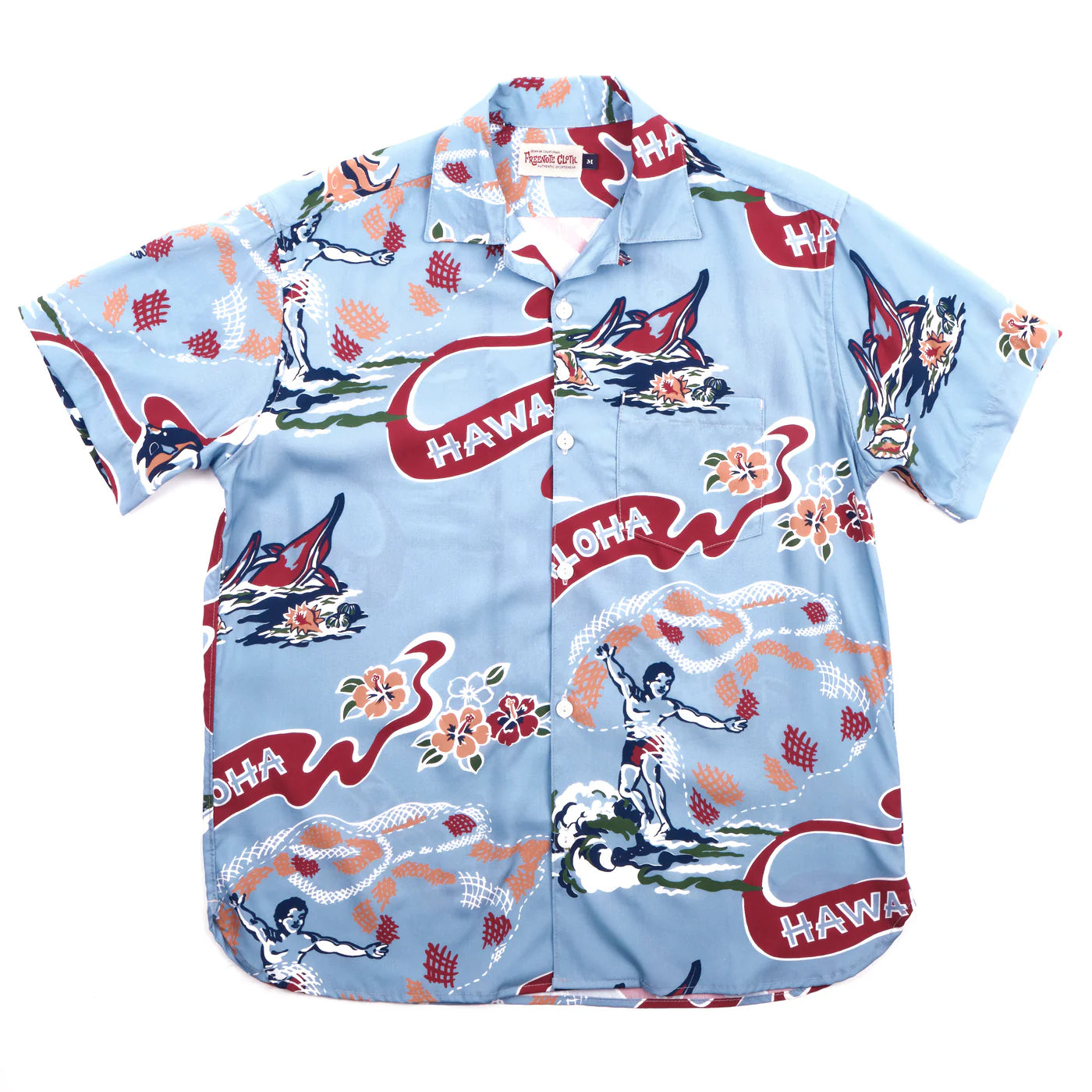 Hawaiian Aloha Shirt - Clear Blue - DUNE + SALT