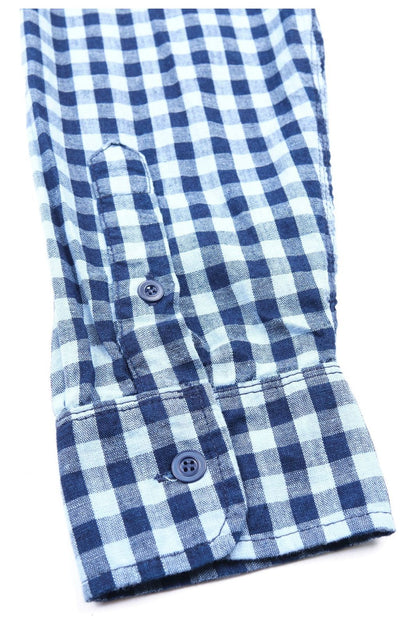 Wells Gingham Workwear Shirt - Indigo - DUNE + SALT