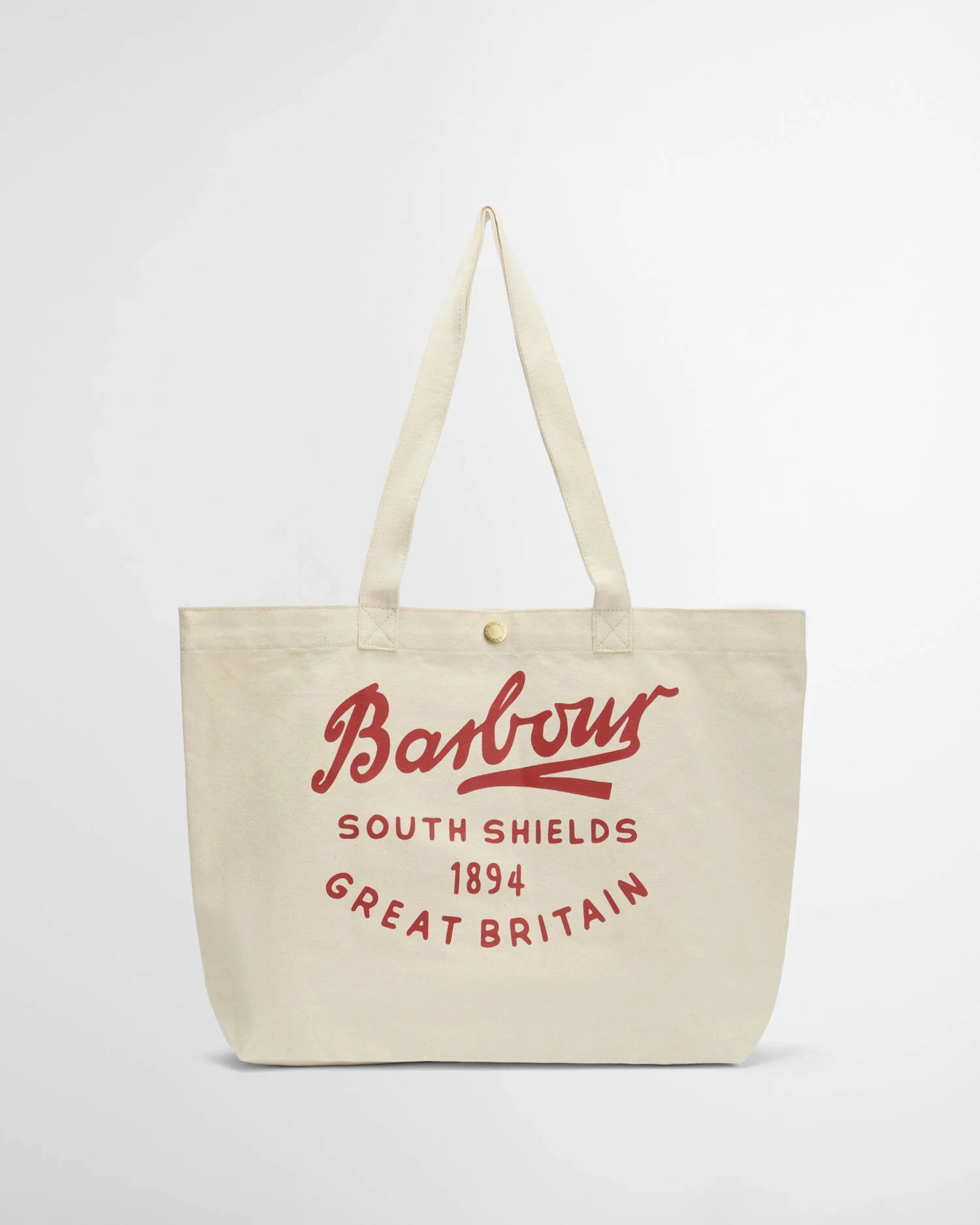 Script Tote Bag - Beige/Red Logo - DUNE + SALT