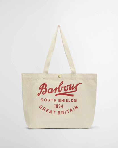 Script Tote Bag - Beige/Red Logo - DUNE + SALT