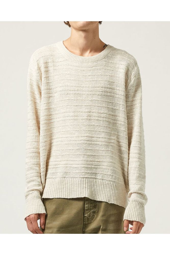 Linen Silk Crewneck - Natural - DUNE + SALT