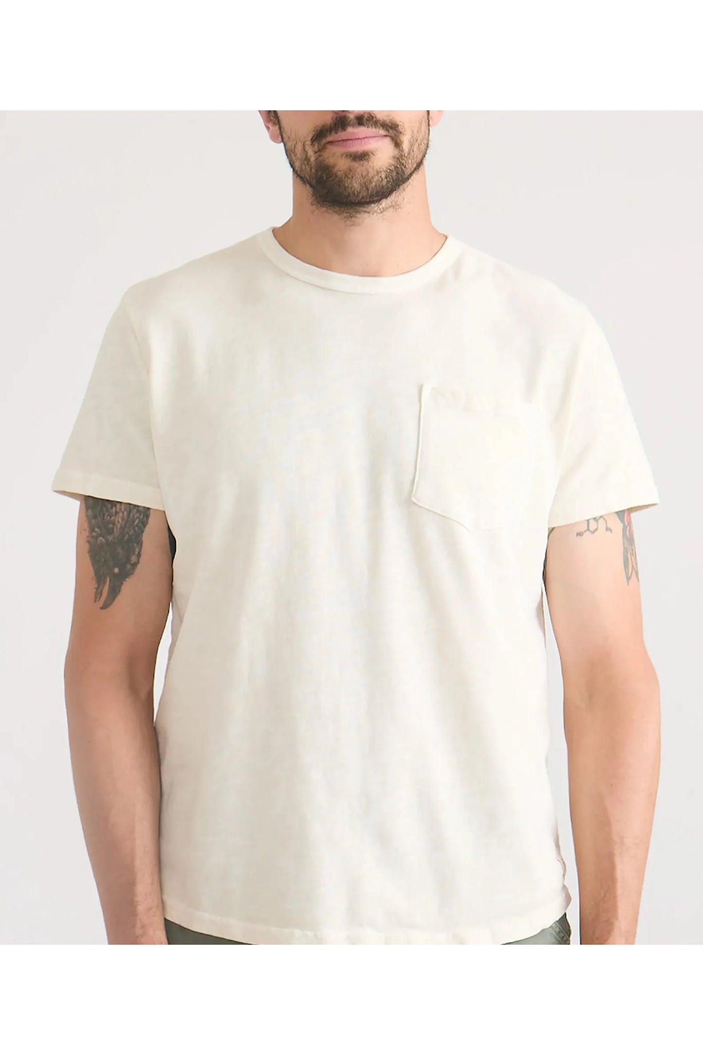 Vintage Heavy Slub Pocket Tee - Antique White - DUNE + SALT