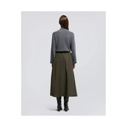 Midi Skirt with Pleats - Verde Green - DUNE + SALT