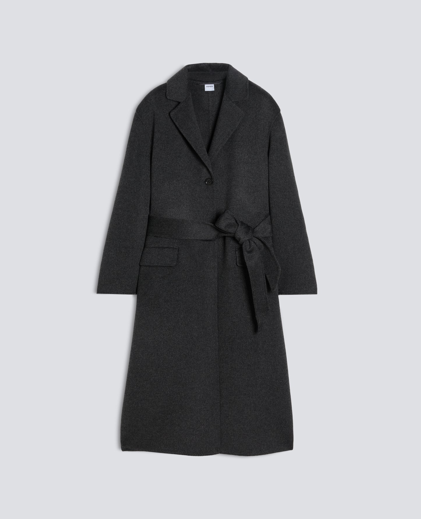 Aspesi Double Wool Coat - Charcoal Dark Slate Gray