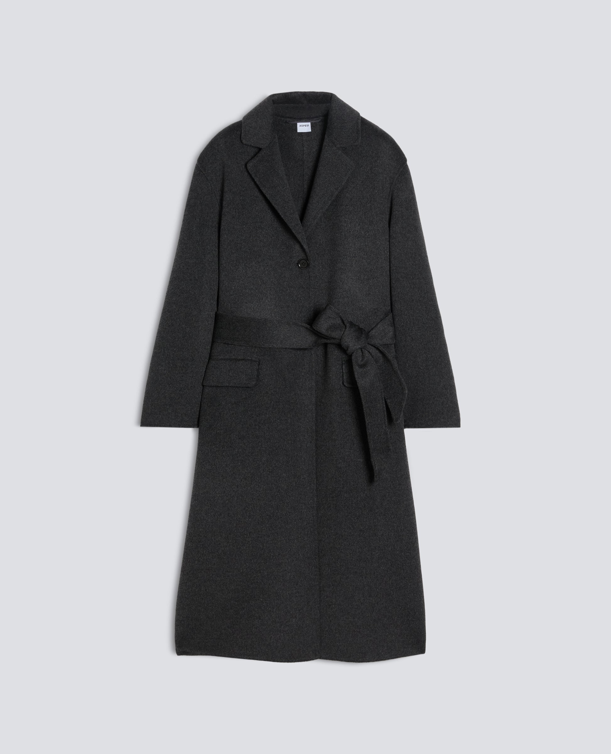 Aspesi Double Wool Coat - Charcoal Dark Slate Gray