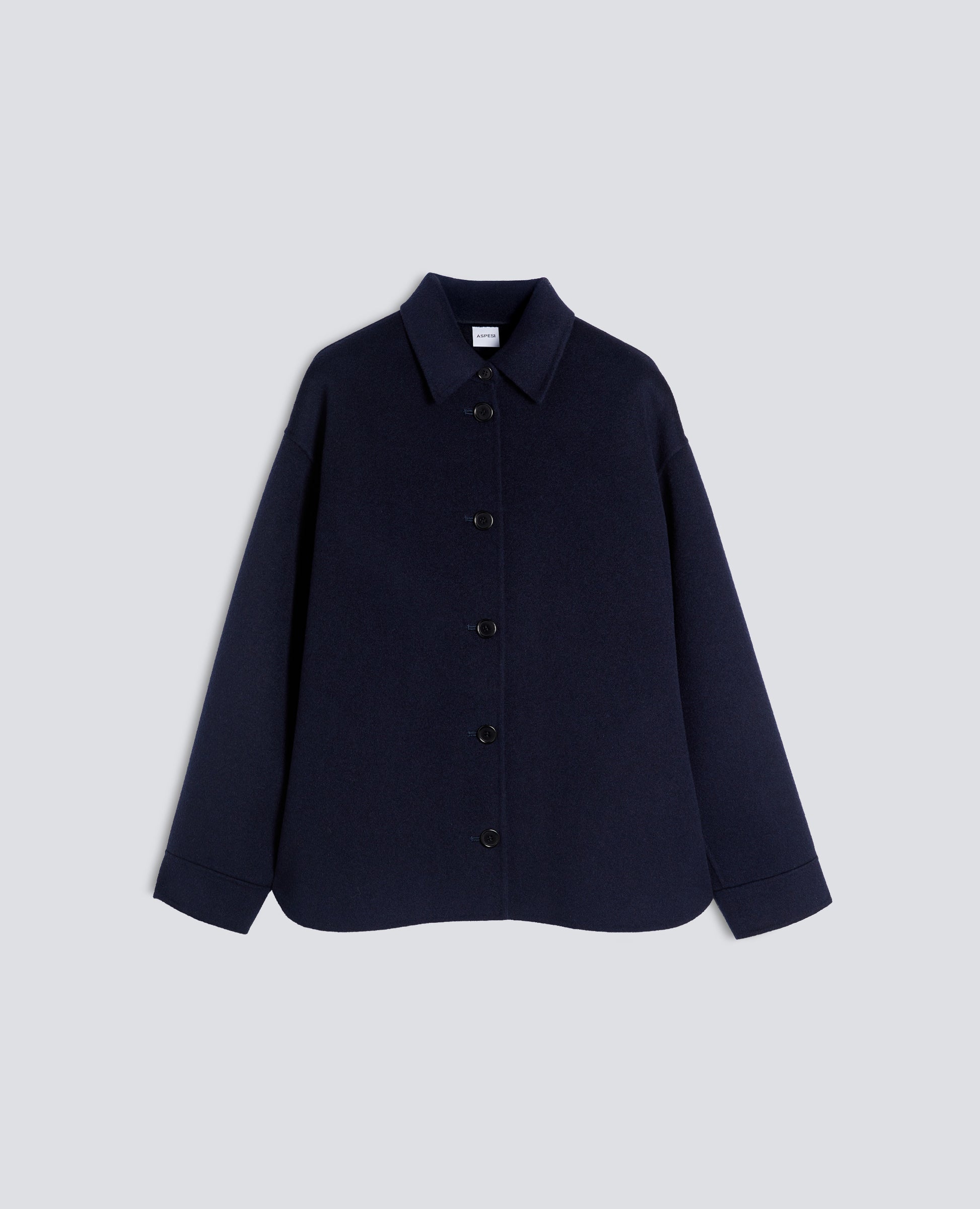 Aspesi Double Wool Jacket - Blue Black