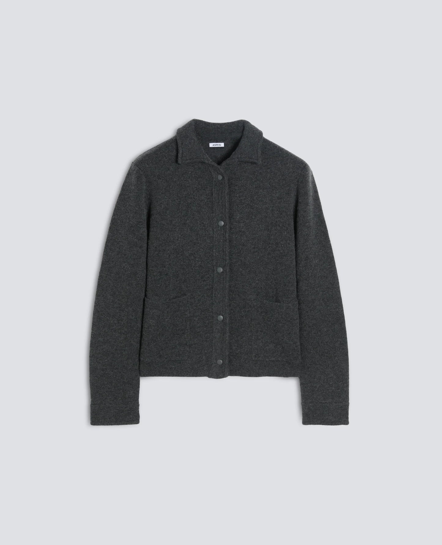 Aspesi Wool/Cashmere Knit Jacket - Charcoal Dark Slate Gray
