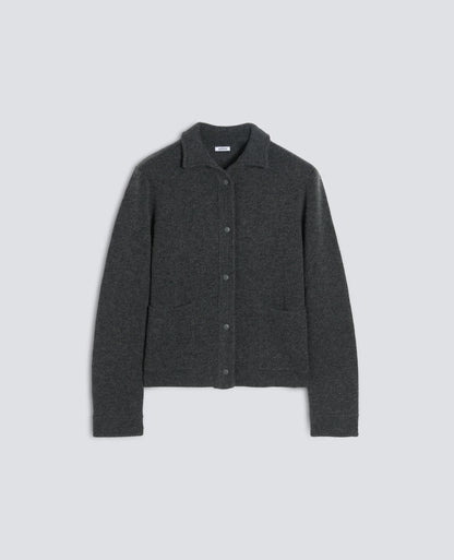 Aspesi Wool/Cashmere Knit Jacket - Charcoal Dark Slate Gray