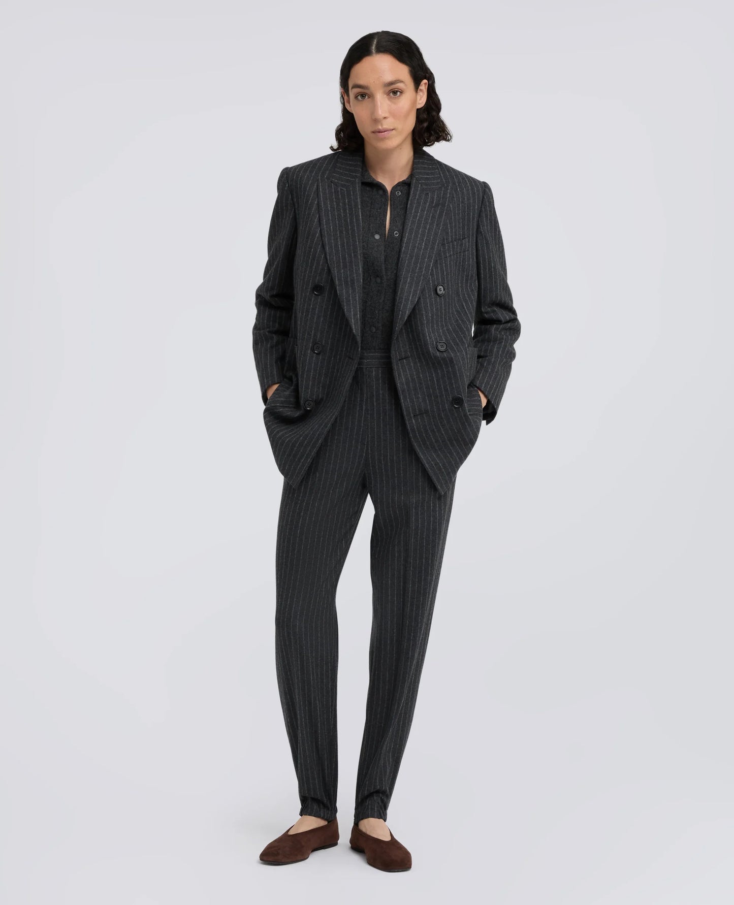 Aspesi Wool/Cashmere Knit Jacket - Charcoal Dark Slate Gray