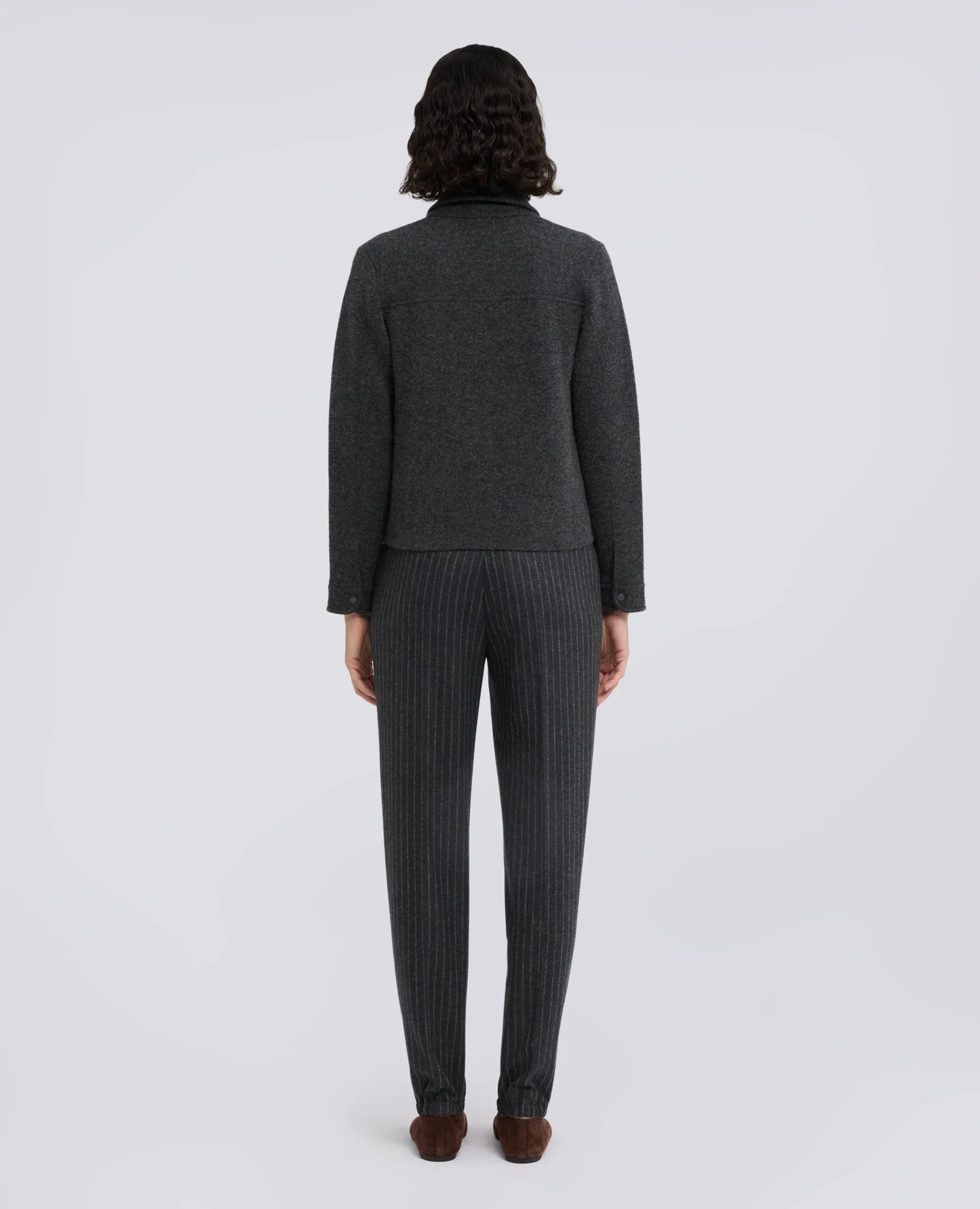 Aspesi Wool/Cashmere Knit Jacket - Charcoal Dark Slate Gray