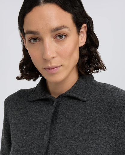 Aspesi Wool/Cashmere Knit Jacket - Charcoal Dark Slate Gray