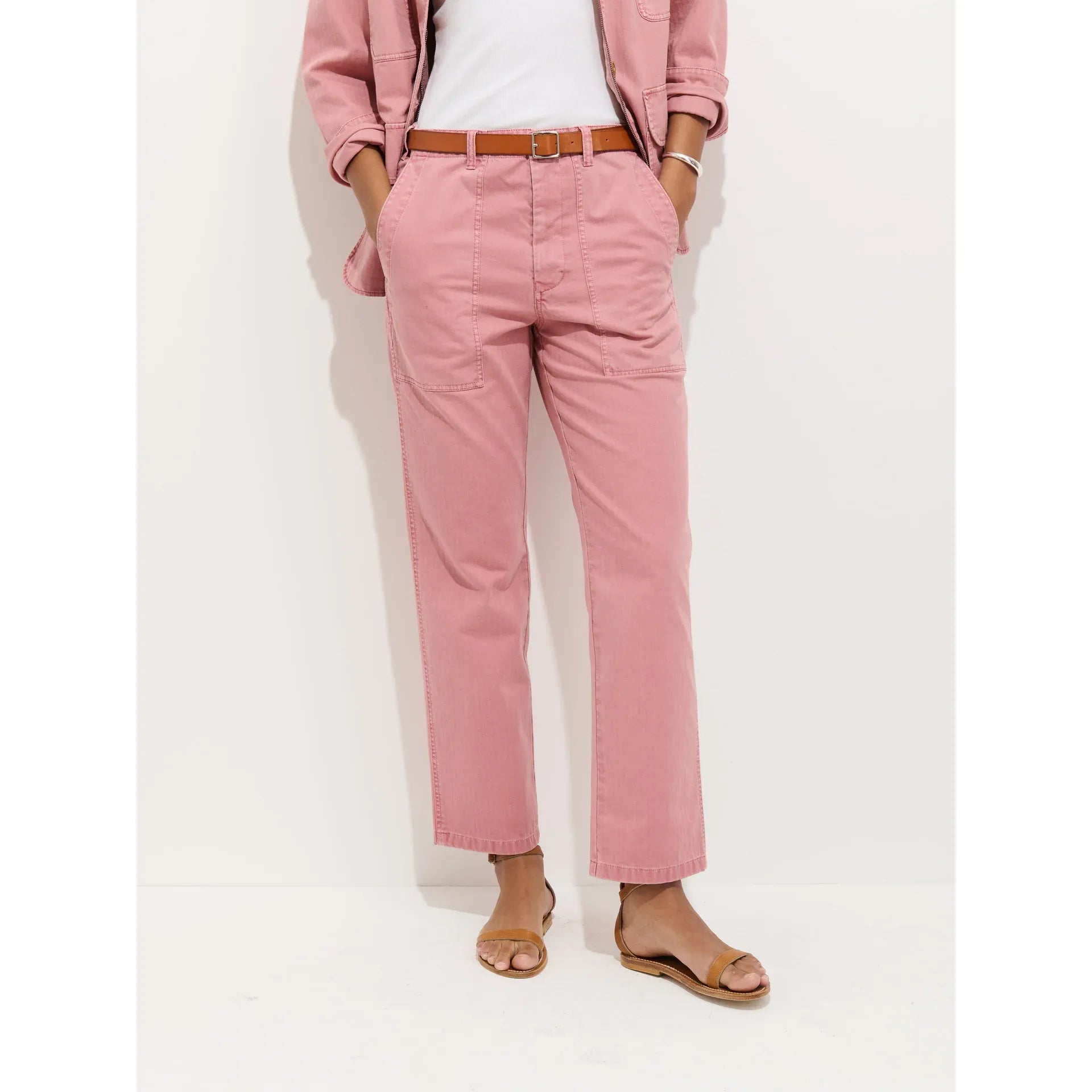 Neil Pant in Herringbone - Ash Rose - DUNE + SALT