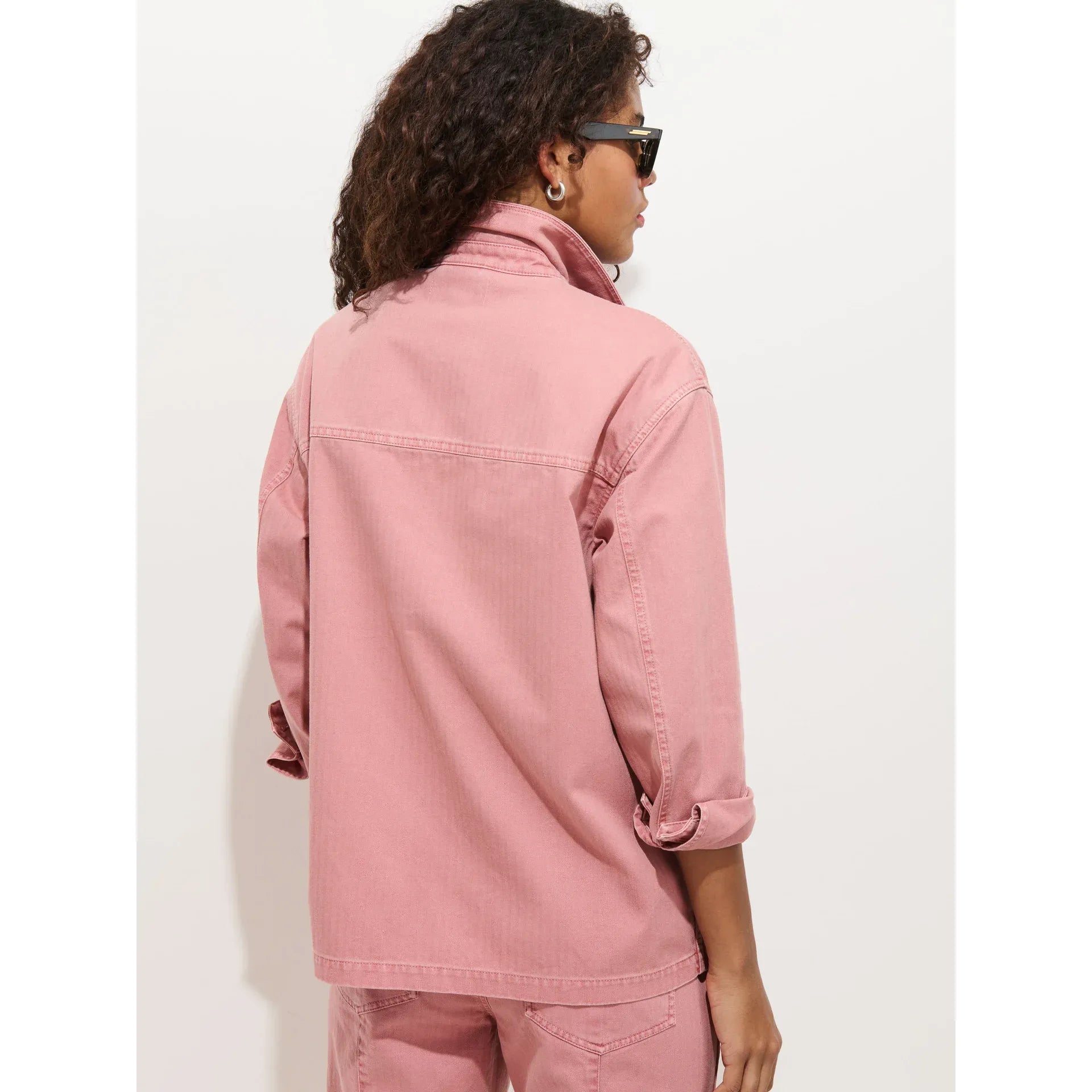 Painter Jacket in Herringbone - Ash Rose - DUNE + SALT