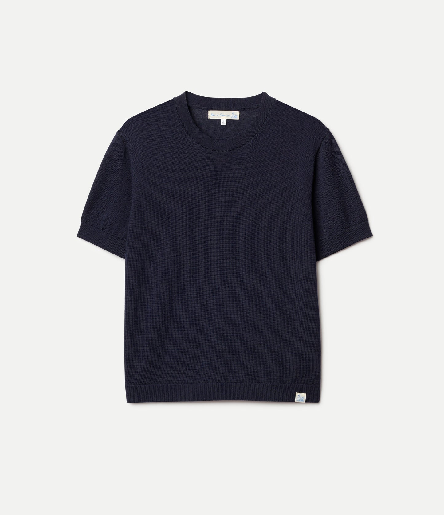 Refined Merino Wool Short Sleeve Women's T-Shirt - Dark Navy - DUNE + SALT