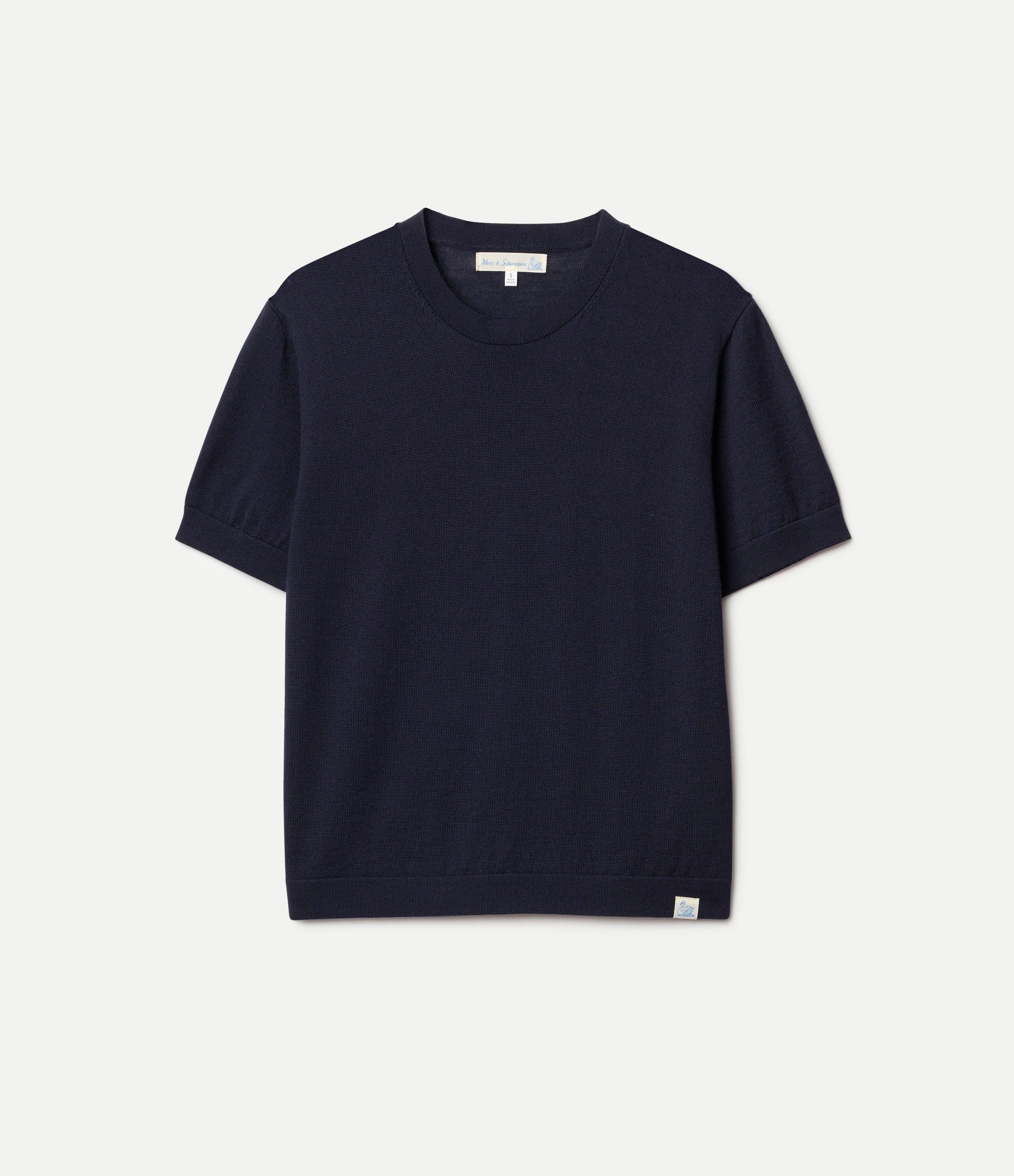 Refined Merino Wool Short Sleeve Women's T-Shirt - Dark Navy - DUNE + SALT