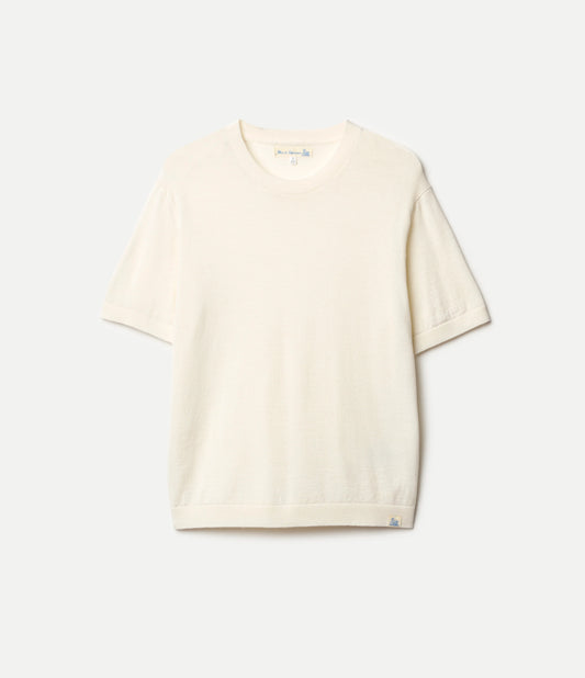 Refined Merino Wool Short Sleeve Women's T-Shirt - Nature - DUNE + SALT