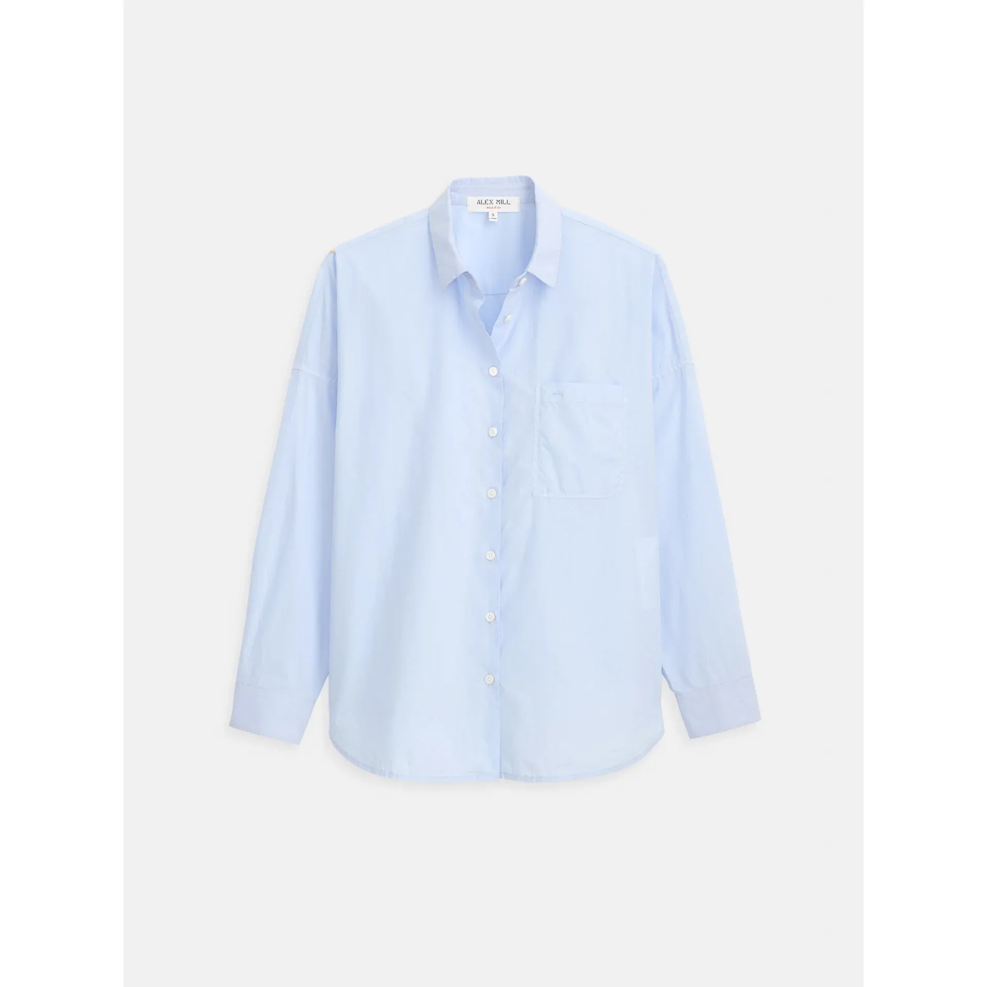 Jo Shirt in Cotton Poplin - Calm Blue - DUNE + SALT