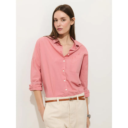 Jo Shirt in Cotton Poplin - Tulip - DUNE + SALT