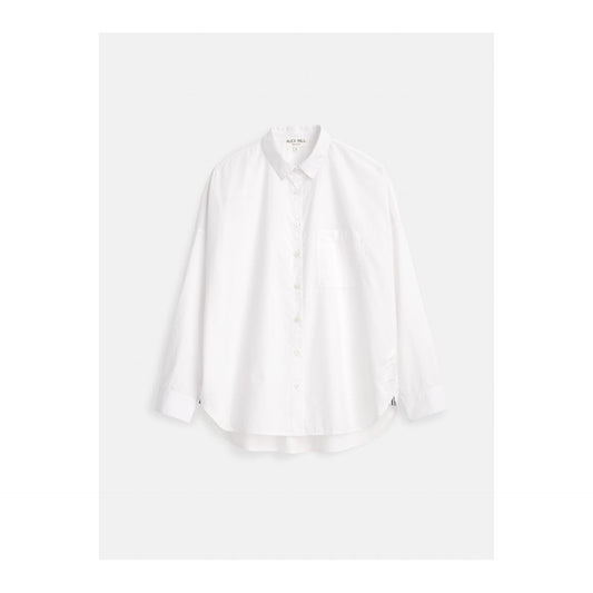 Jo Shirt in Cotton Poplin - White - DUNE + SALT