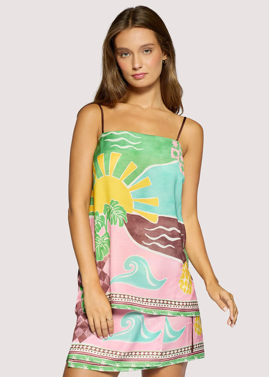Isla Spell Top - Green Multi - DUNE + SALT