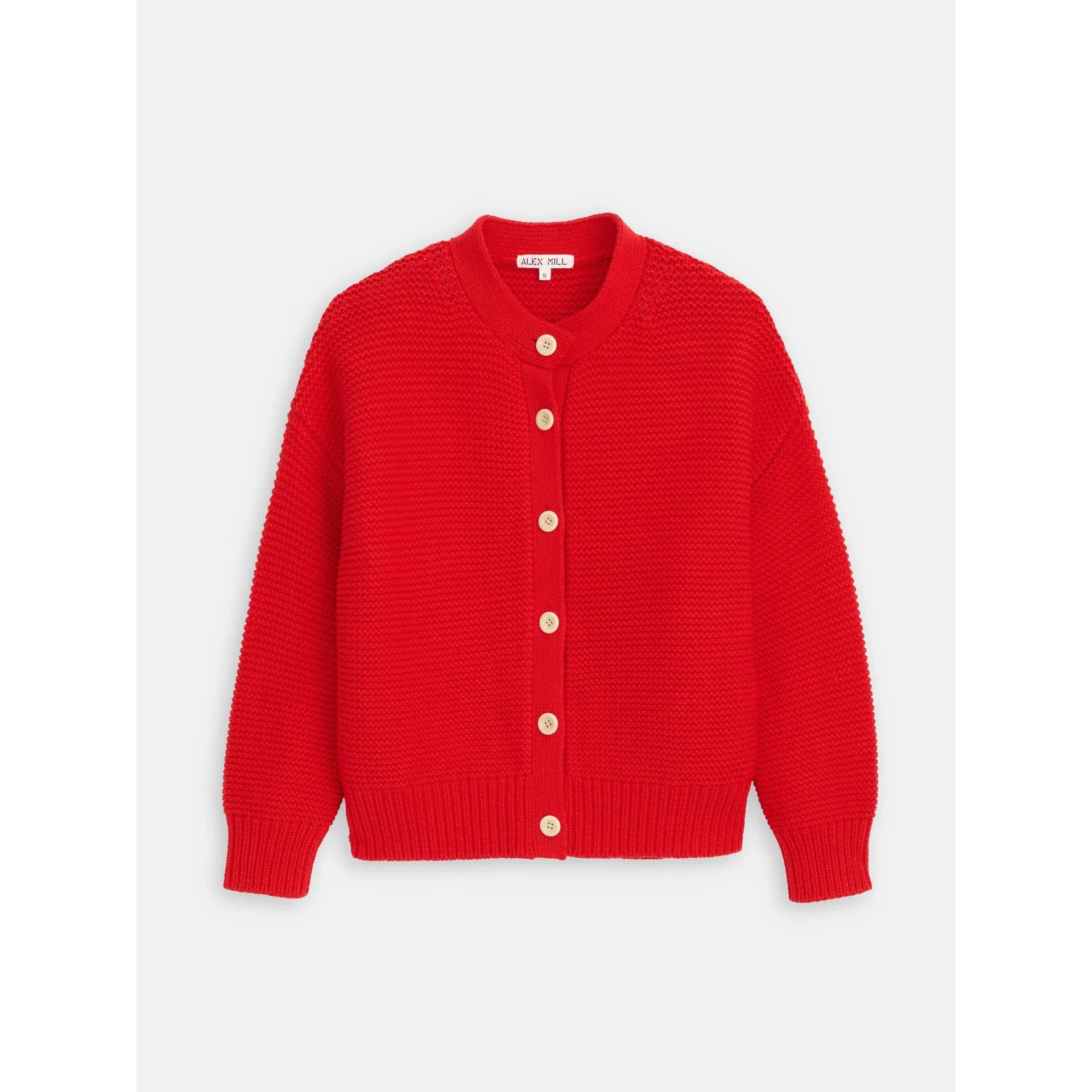 Nico Cardigan in Cotton - Tomato - DUNE + SALT
