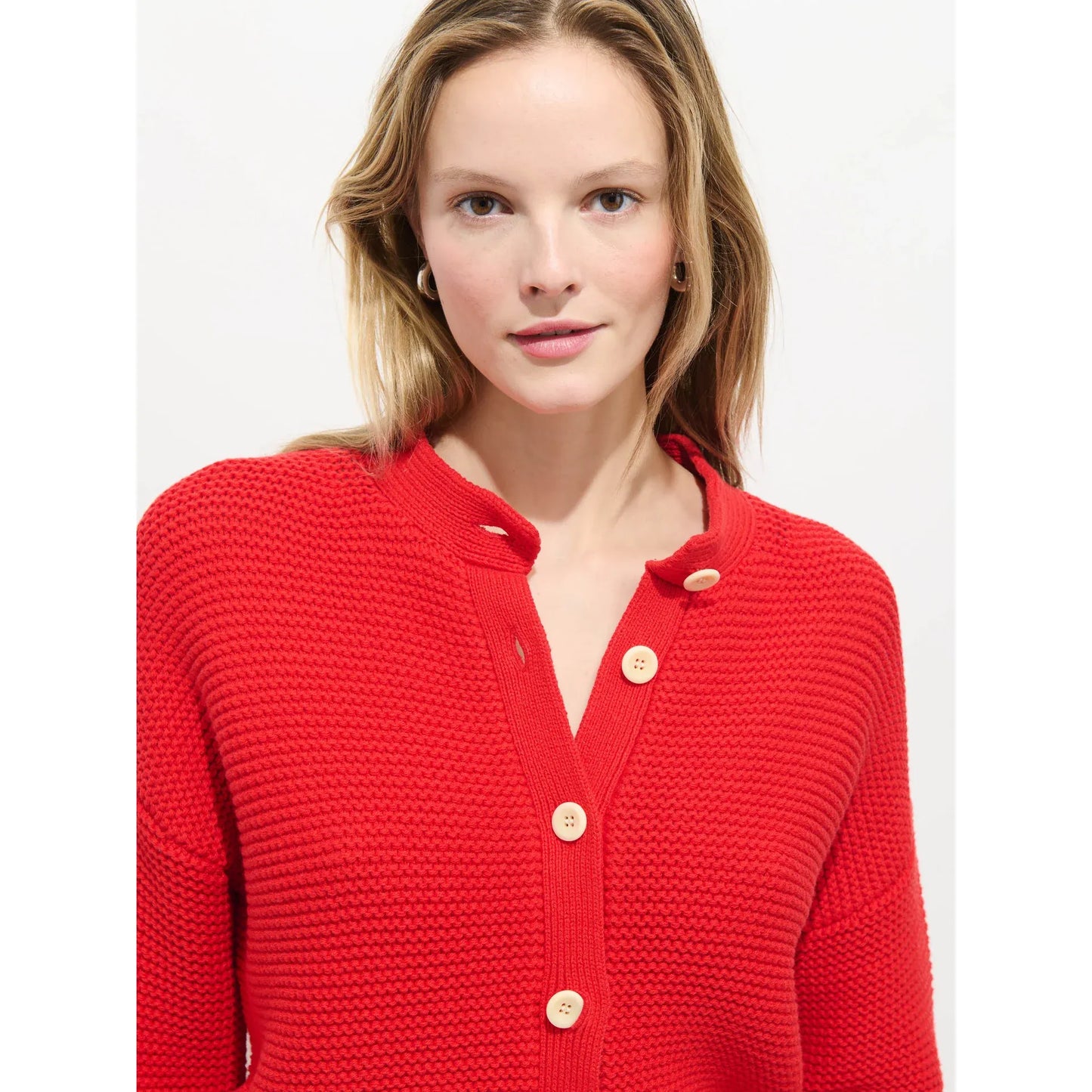Nico Cardigan in Cotton - Tomato - DUNE + SALT