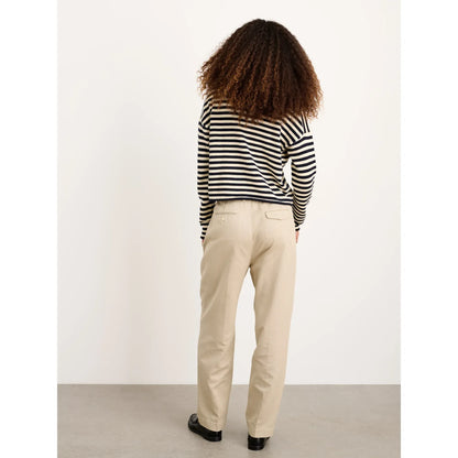 Taylor Striped Cardigan in Cotton Cashmere - Navy/Ivory - DUNE + SALT