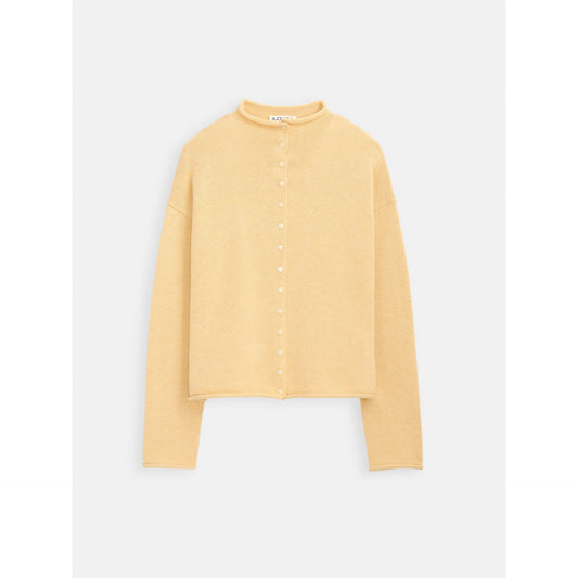 Taylor Cardigan in Cotton Cashmere - Honey Biscuit - DUNE + SALT