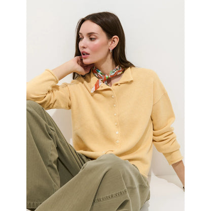Taylor Cardigan in Cotton Cashmere - Honey Biscuit - DUNE + SALT