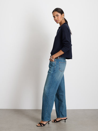 Taylor Cardigan in Cotton Cashmere - Navy