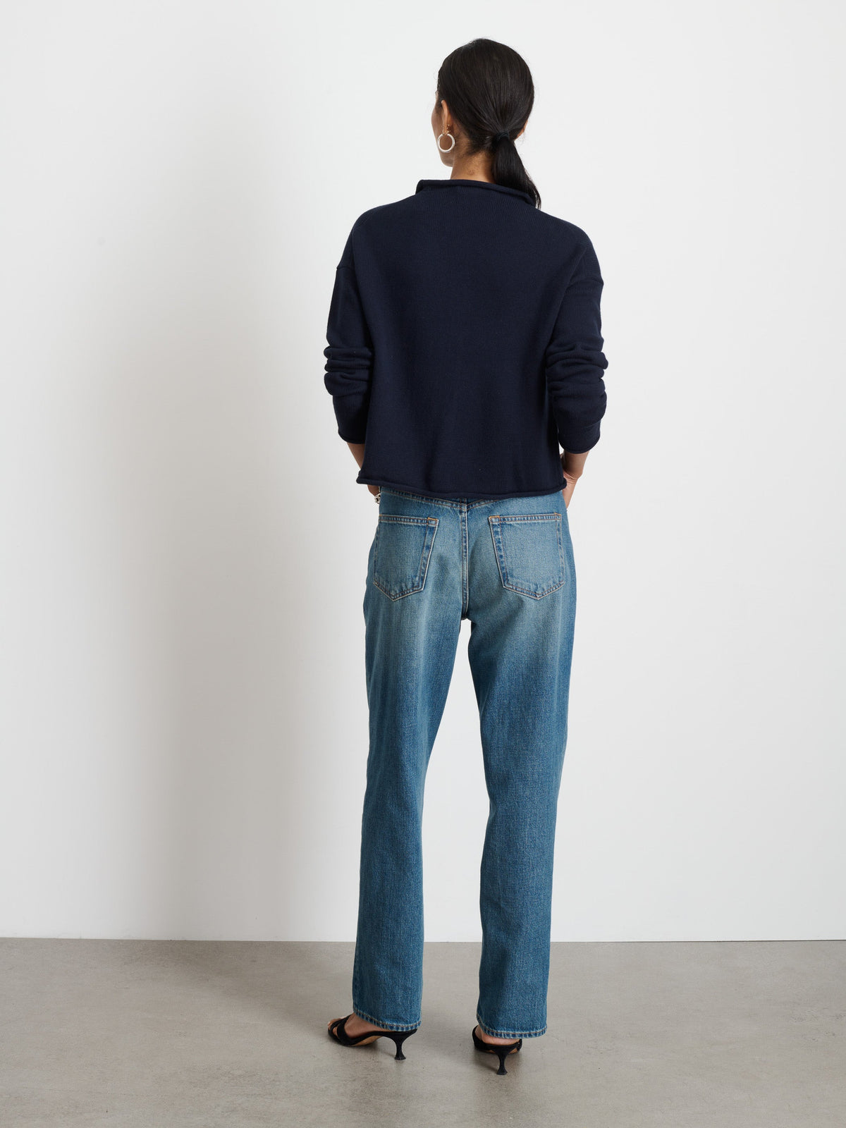 Taylor Cardigan in Cotton Cashmere - Navy