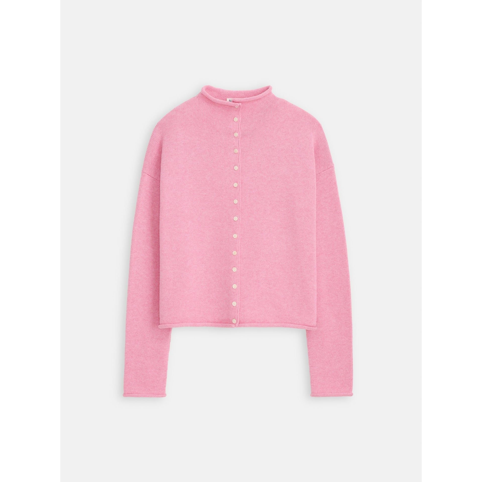 Taylor Cardigan in Cotton Cashmere - Pink Lady - DUNE + SALT