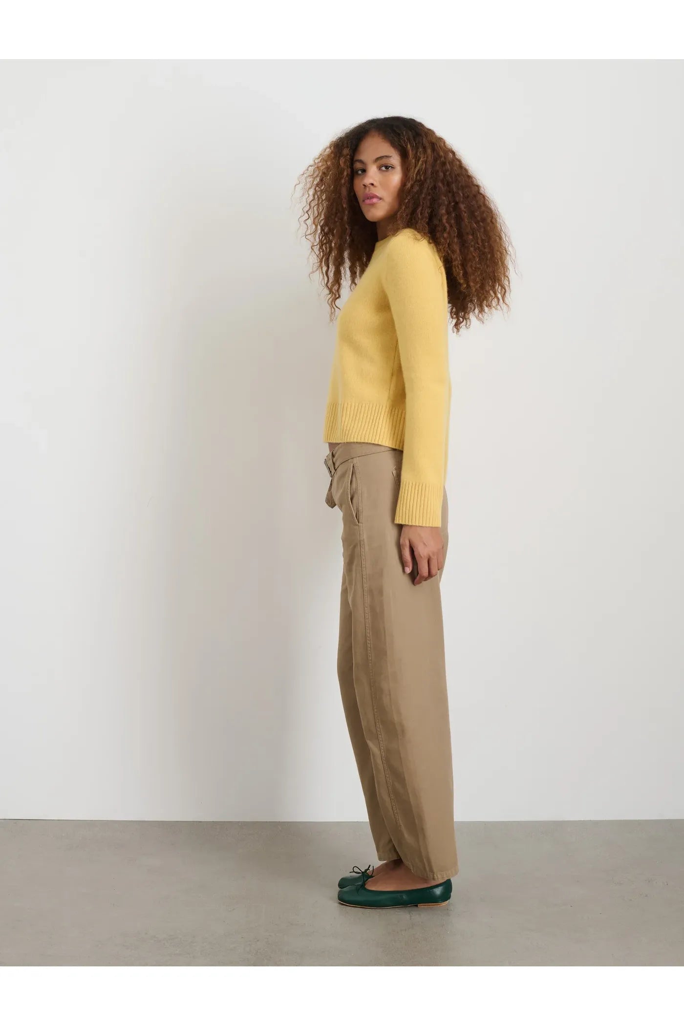 Marais Cashmere Crewneck Sweater - Acacia - DUNE + SALT
