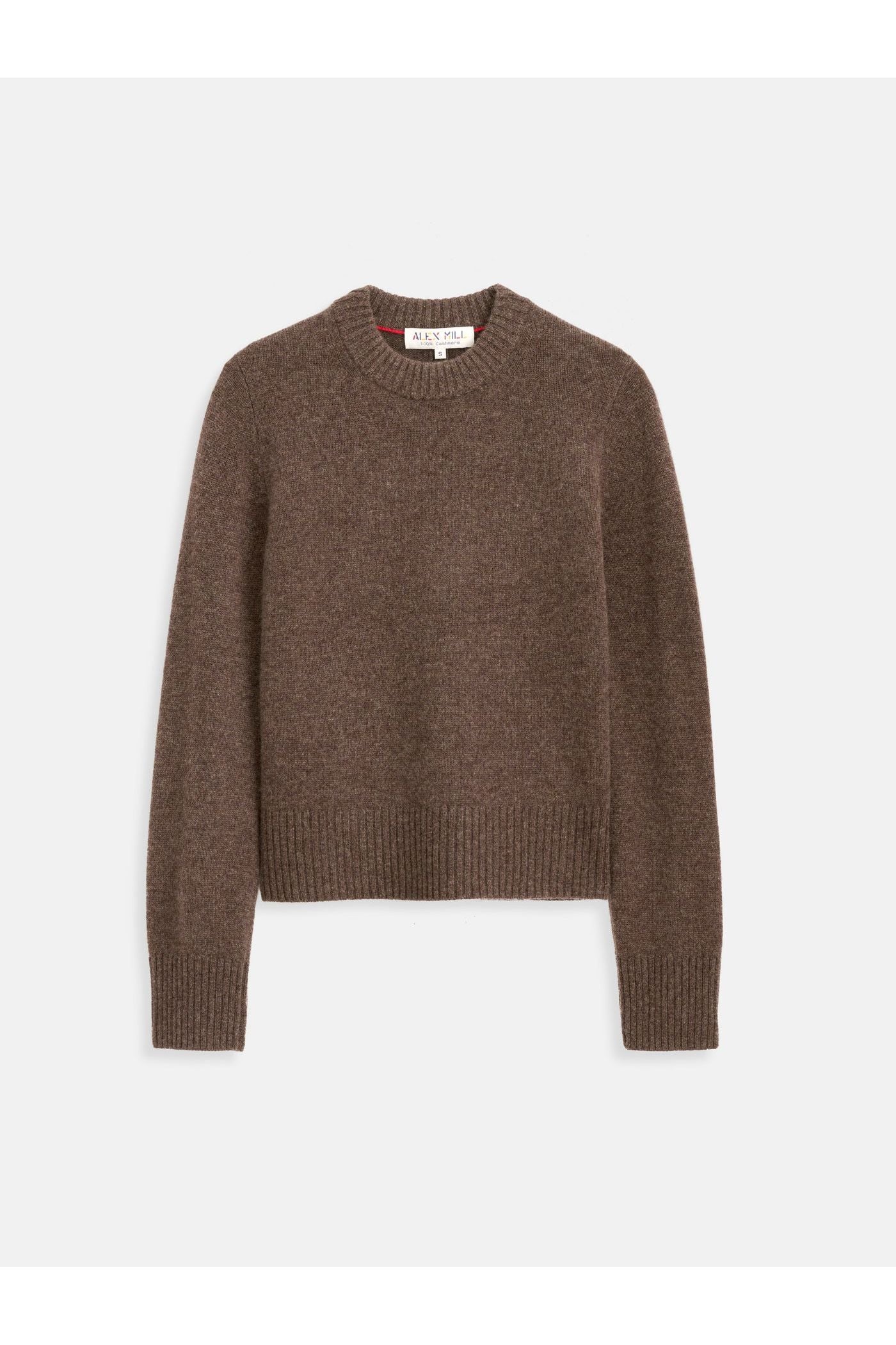 Marais Cashmere Crewneck Sweater - Heather Chocolate - DUNE + SALT