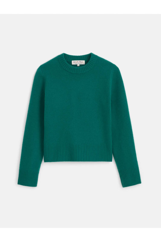 Marais Cashmere Crewneck Sweater - Kelly Green - DUNE + SALT