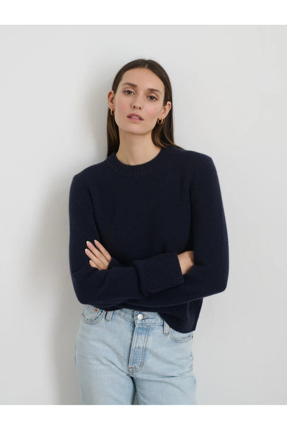 Marais Cashmere Crewneck Sweater - Navy - DUNE + SALT
