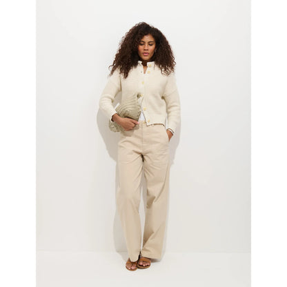 Nico Cardigan in Cotton - Marled Ivory - DUNE + SALT