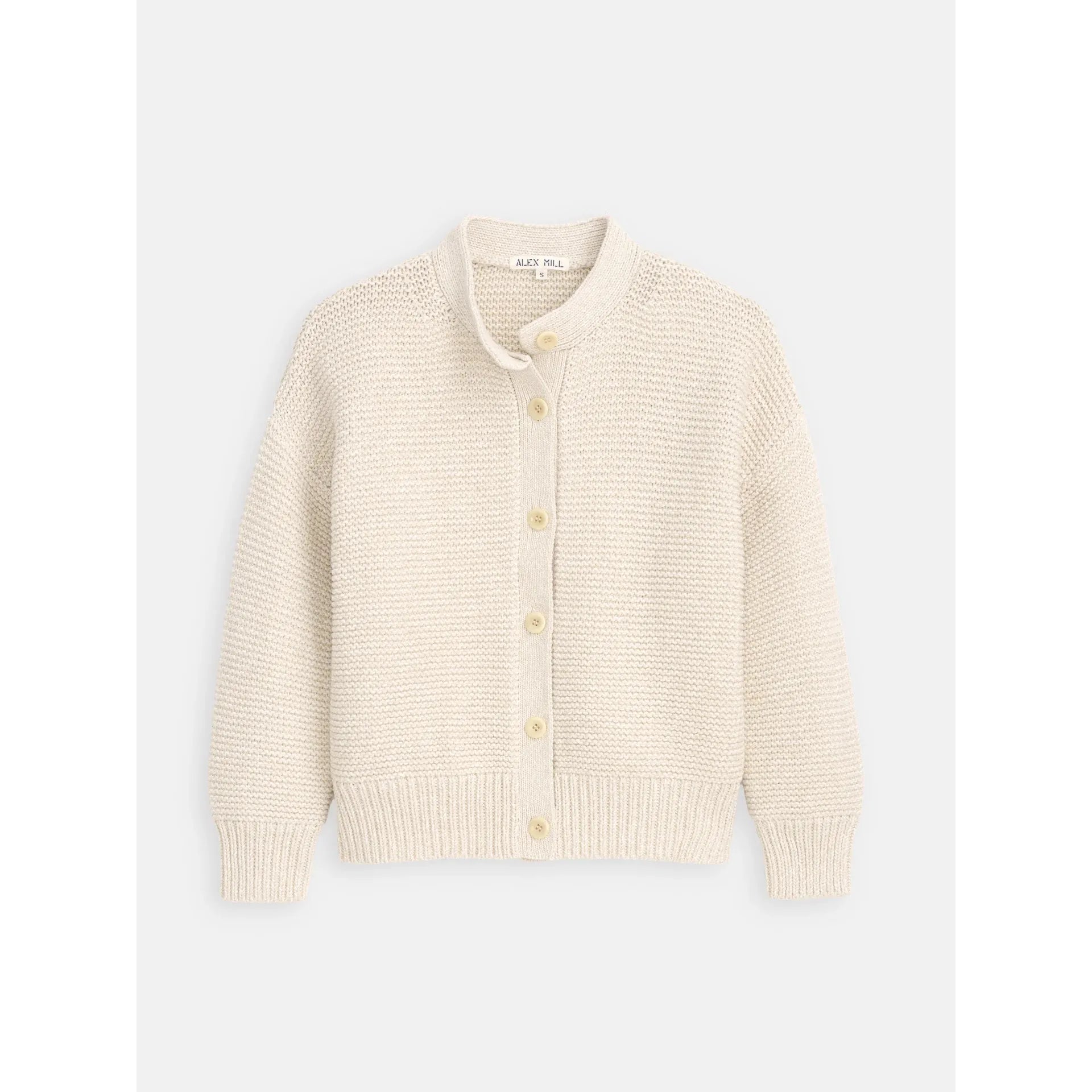 Nico Cardigan in Cotton - Marled Ivory - DUNE + SALT