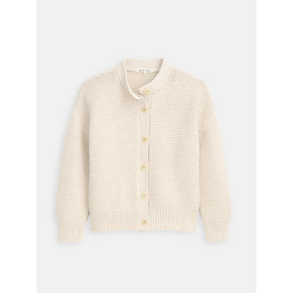Nico Cardigan in Cotton - Marled Ivory - DUNE + SALT