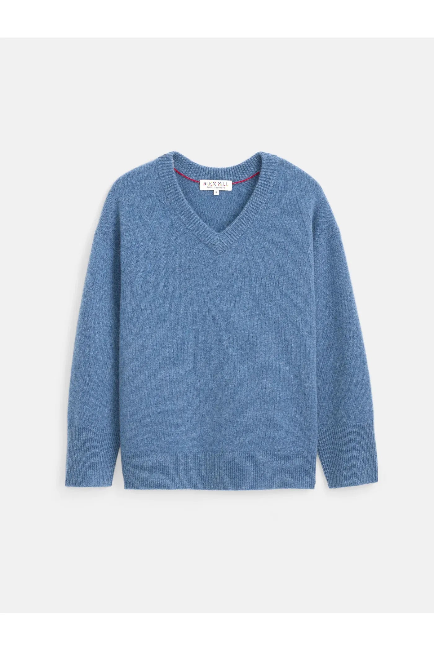 Rowan Cashmere V-Neck Sweater - Baltic - DUNE + SALT