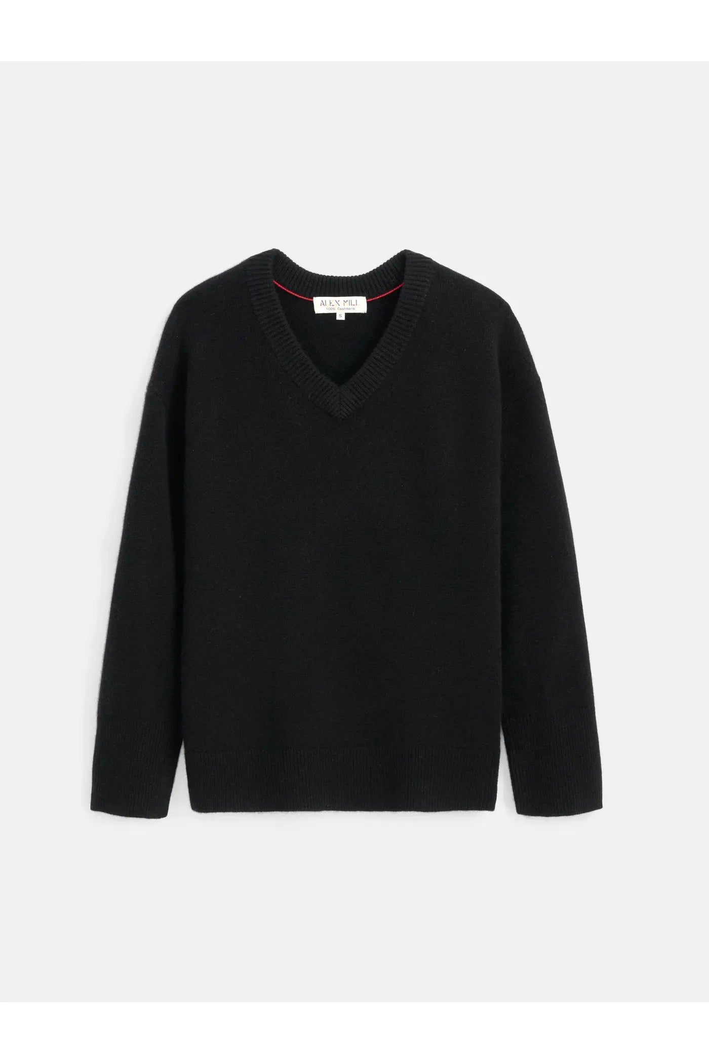 Rowan Cashmere V-Neck Sweater - Black - DUNE + SALT