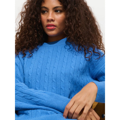 Charlie Cable Sweater in Cashmere - Rose Quartz - DUNE + SALT