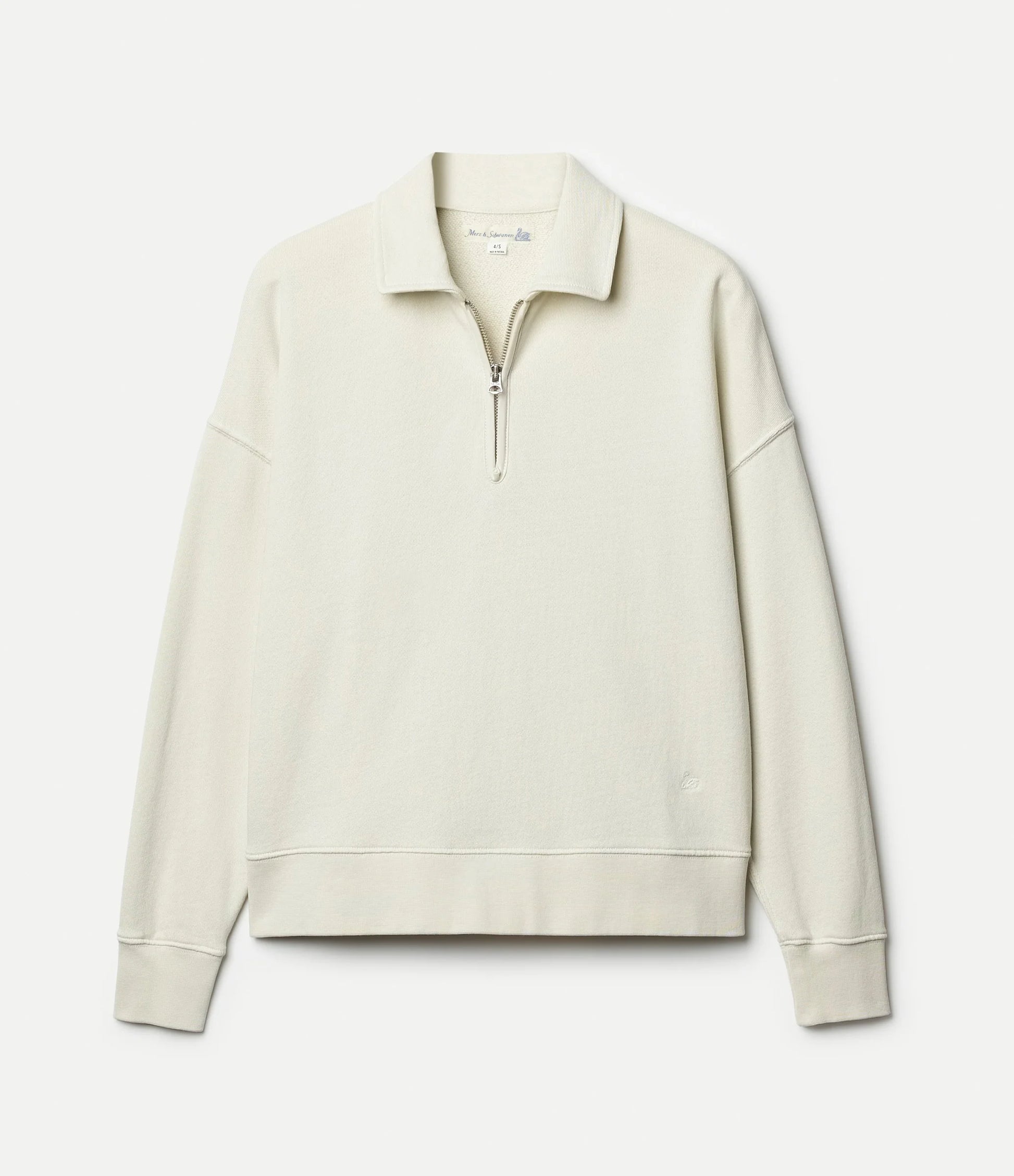 Cropped Retro Fleece Women's Half-Zip Sweatshirt - Cashew - DUNE + SALT