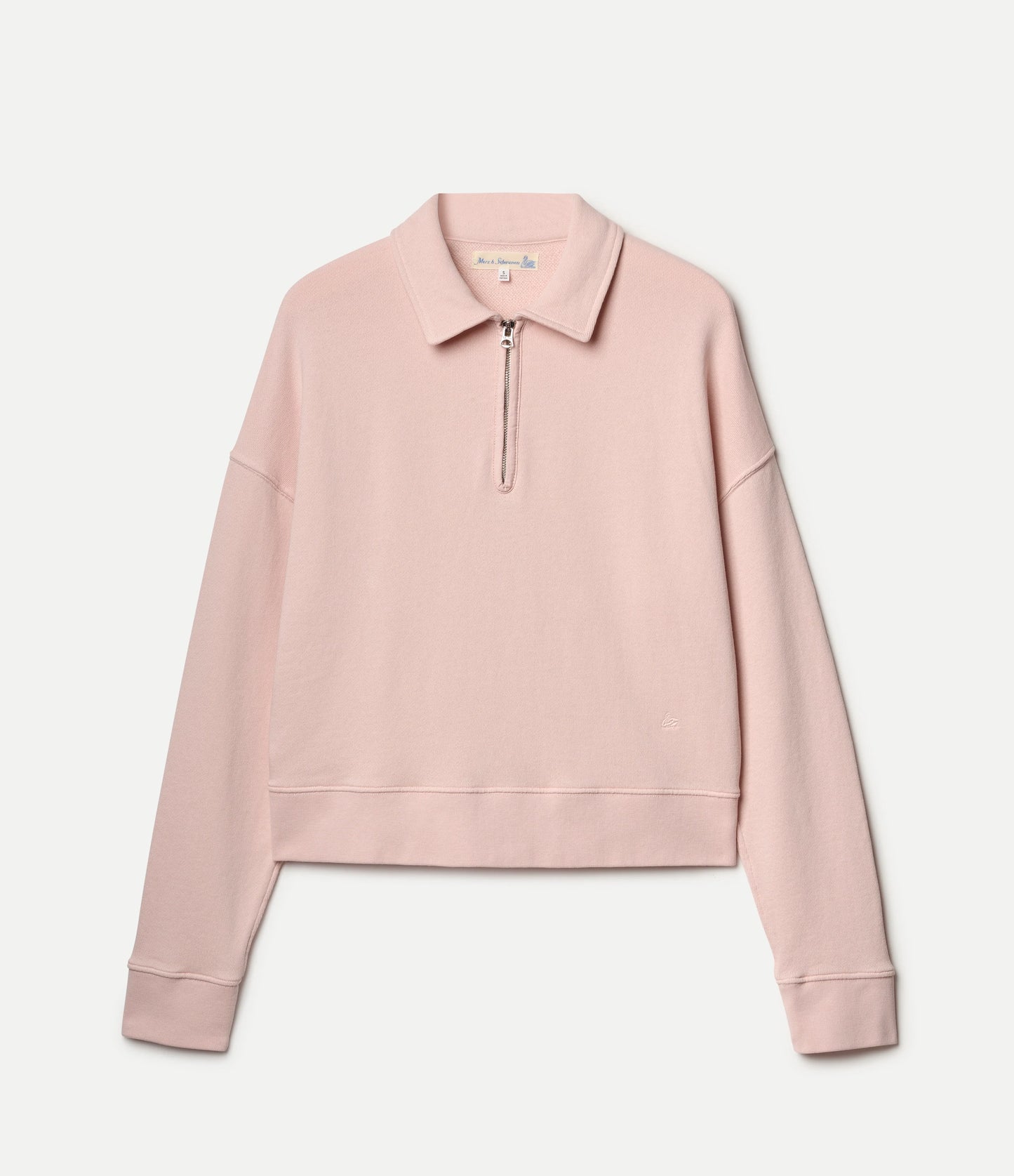 Cropped Retro Fleece Women's Half-Zip Sweatshirt - Shell - DUNE + SALT
