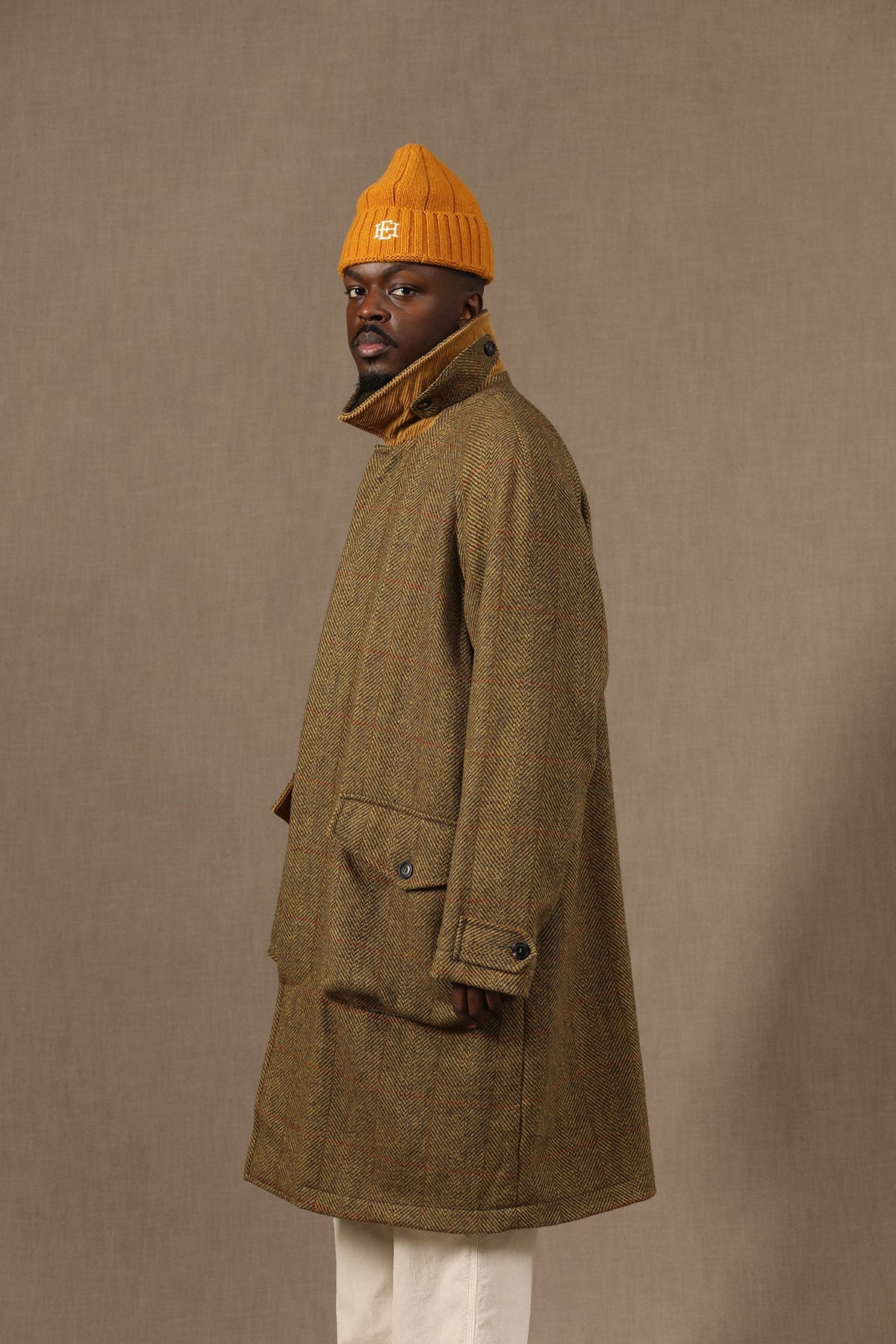East Harbour Surplus Yardley Shetland Wool Coat - Ocre Dim Gray