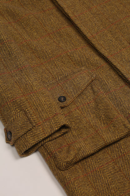 East Harbour Surplus Yardley Shetland Wool Coat - Ocre Dark Olive Green