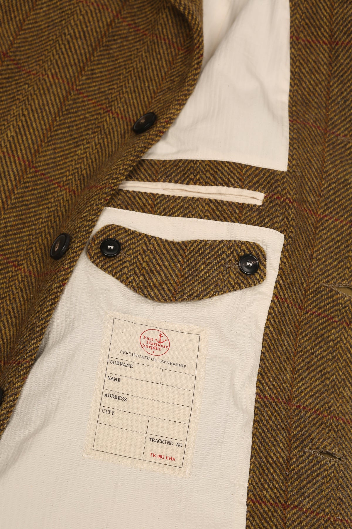 East Harbour Surplus Yardley Shetland Wool Coat - Ocre Saddle Brown