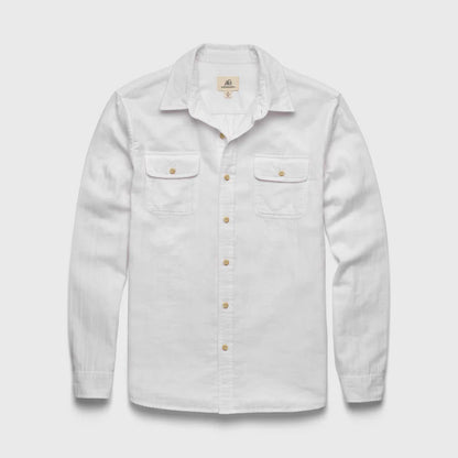 Zhu Double Gauze Shirt - White - DUNE + SALT