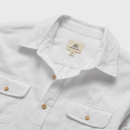 Zhu Double Gauze Shirt - White - DUNE + SALT